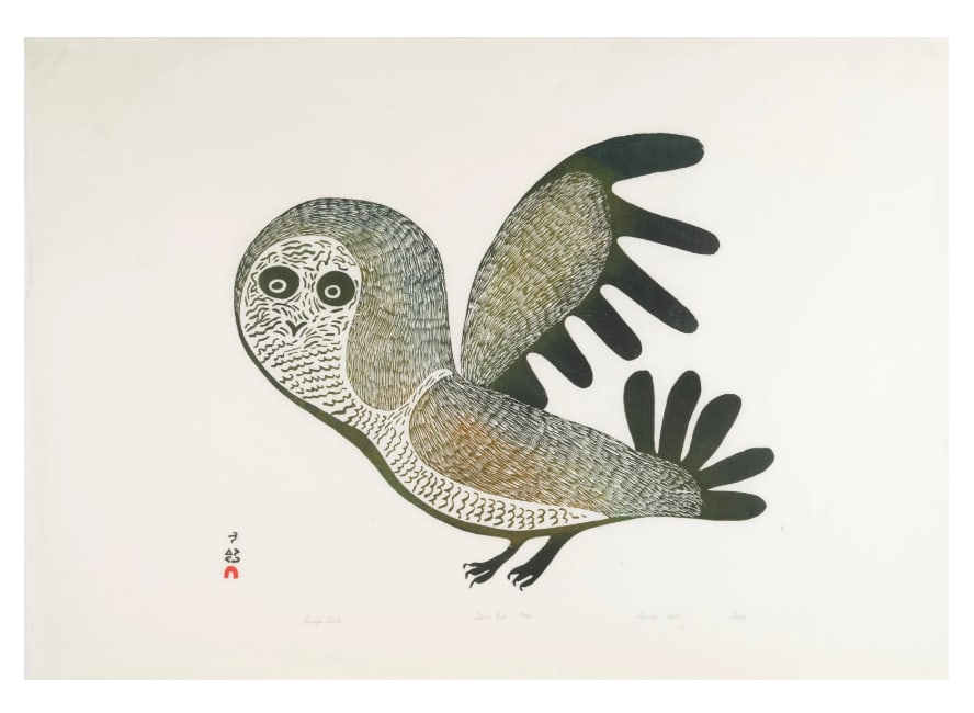 LUCY QINNUAYUAK, INUIT, Lucy's Owl, 1969 #32 (1 of 1)