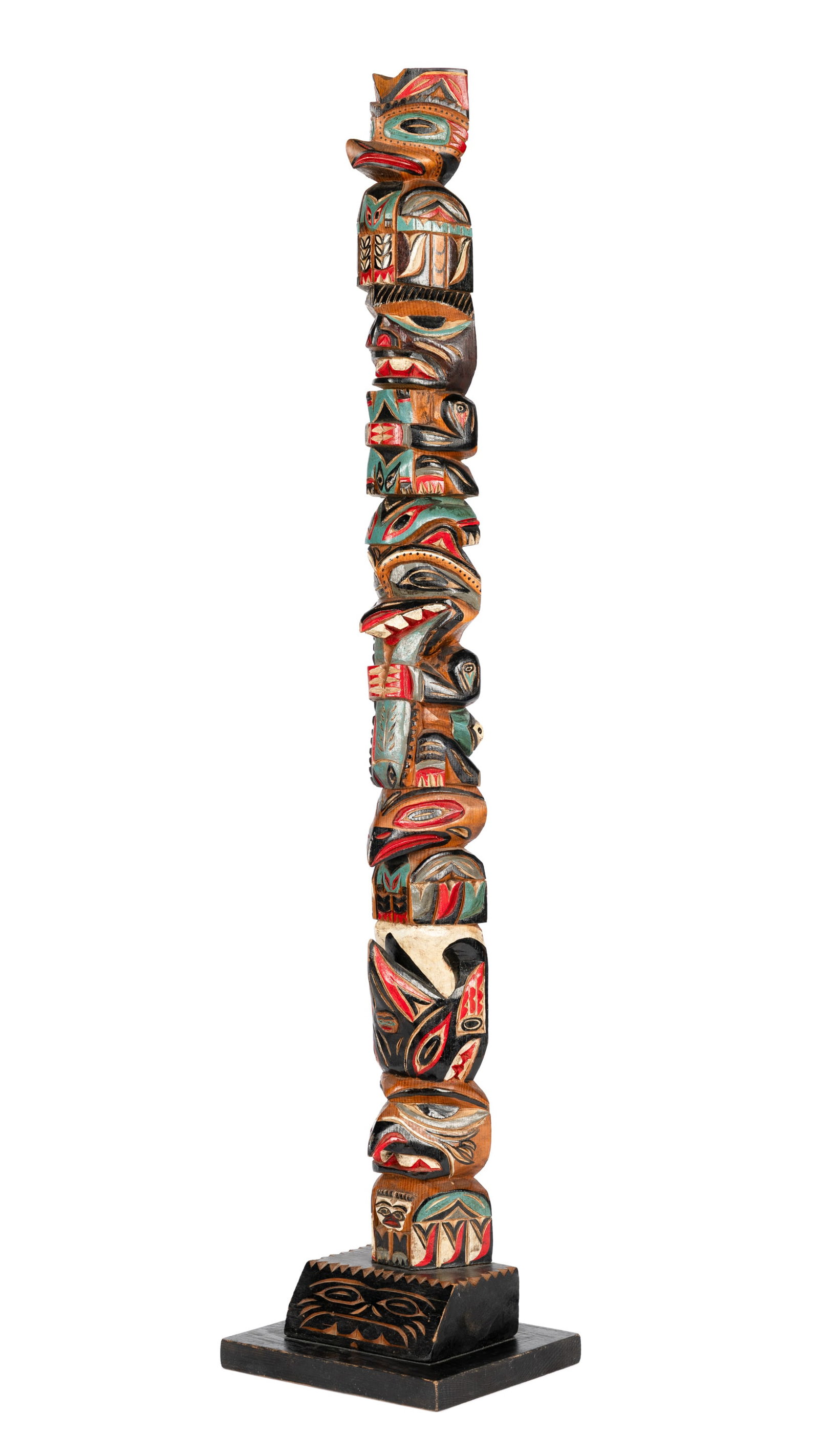 RAYMOND “RAY?? WILLIAMS, FIRST NATIONS, Model Totem Pioneer Square Seattle Pole, c. 1950s or 60s (1 of 6)