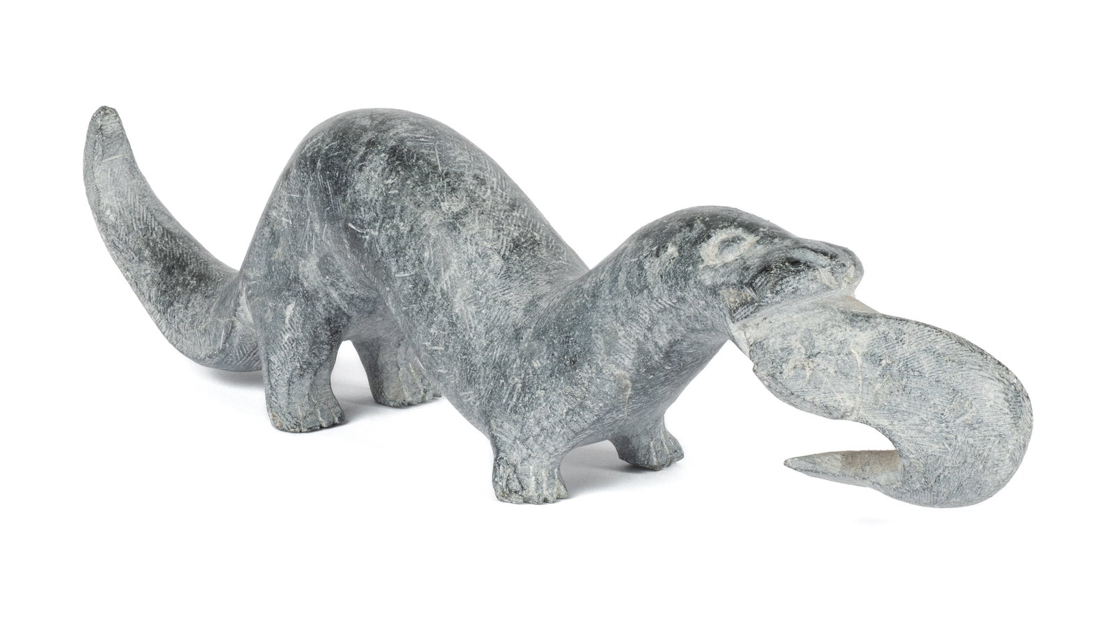 JOE TALIRUNILI, INUIT, Otter with Caught Fish, c. 1980 (1 of 6)