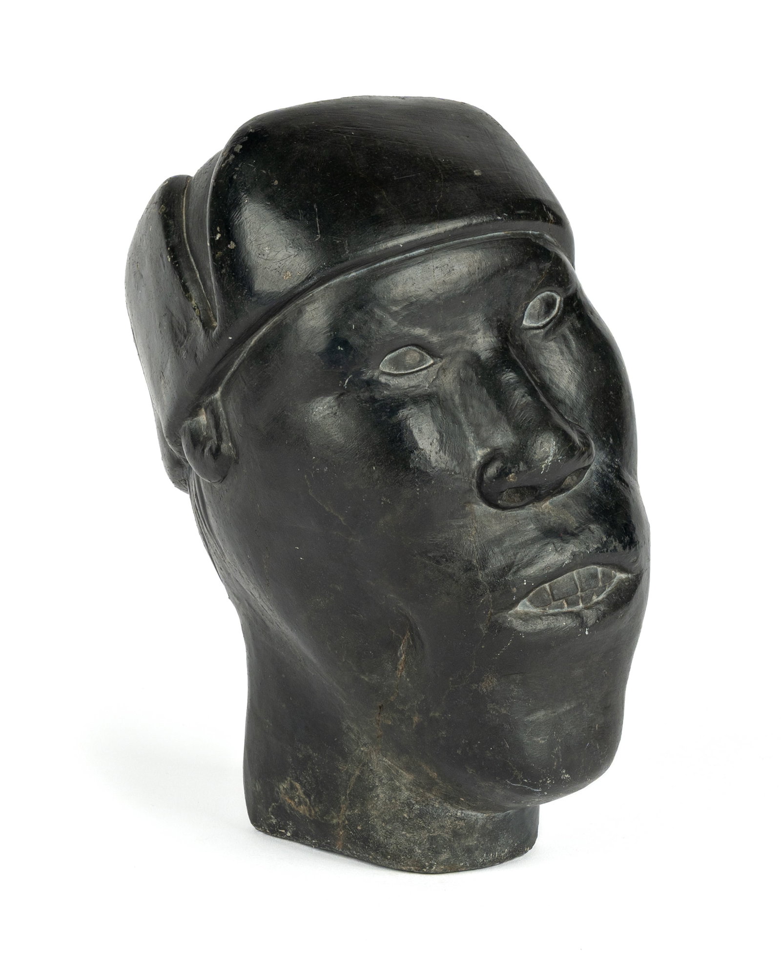 JOHNNY INUKPUK, INUIT, Head of a Man in a Trapper Hat, late 1950s / early 1960s (1 of 10)