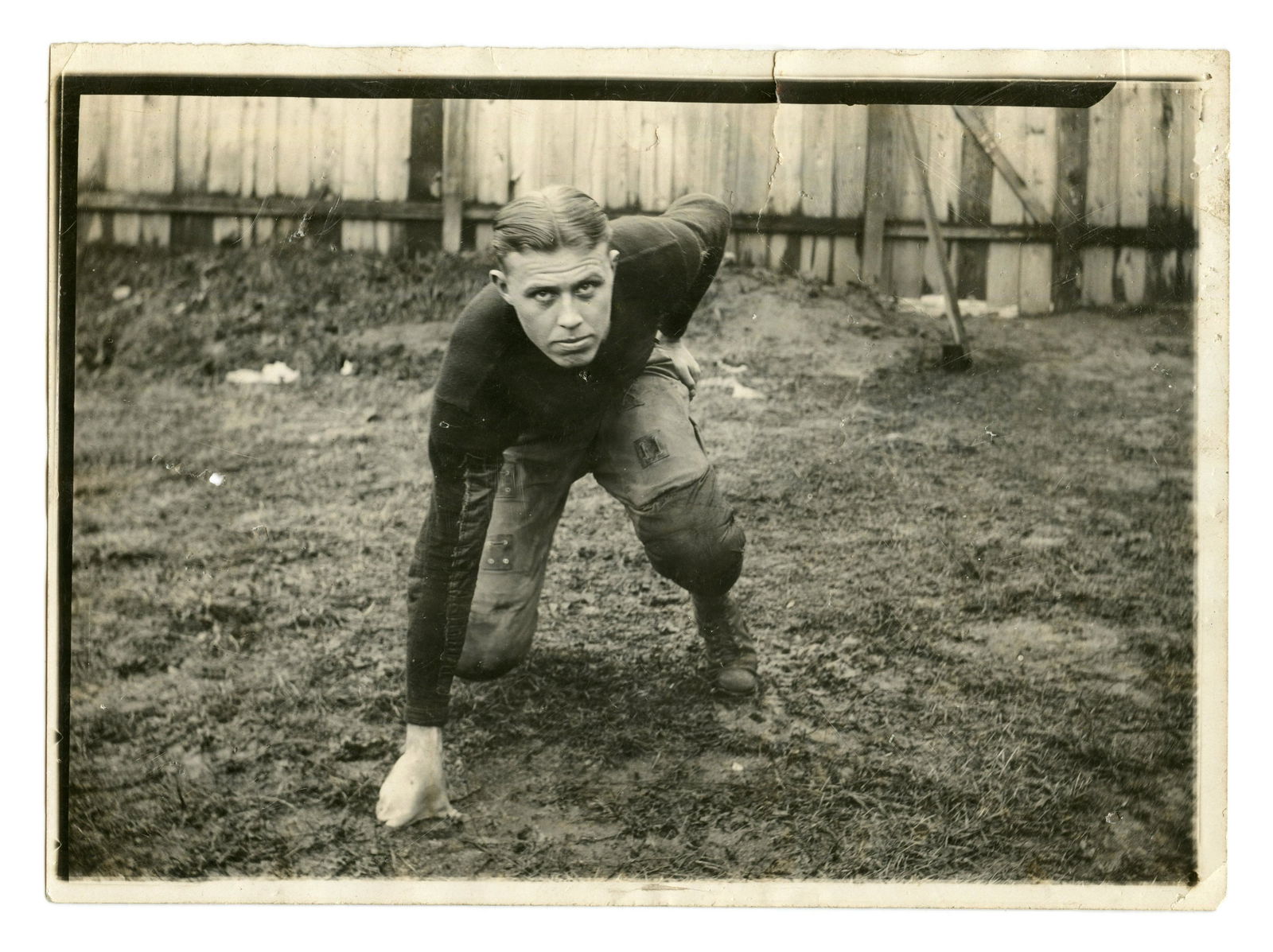 Early Photo of Columbus, Ohio Football Player (1 of 1)