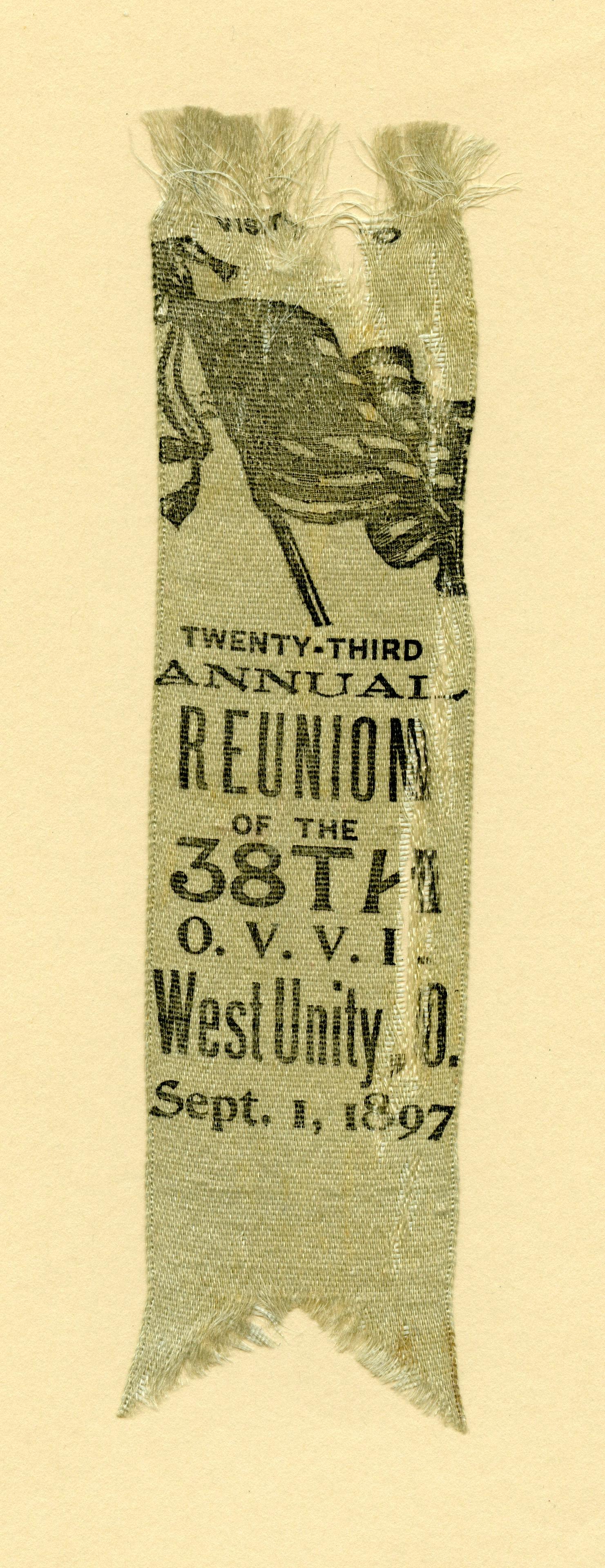 38th Ohio GAR Reunion Ribbon [Civil War] (1 of 1)
