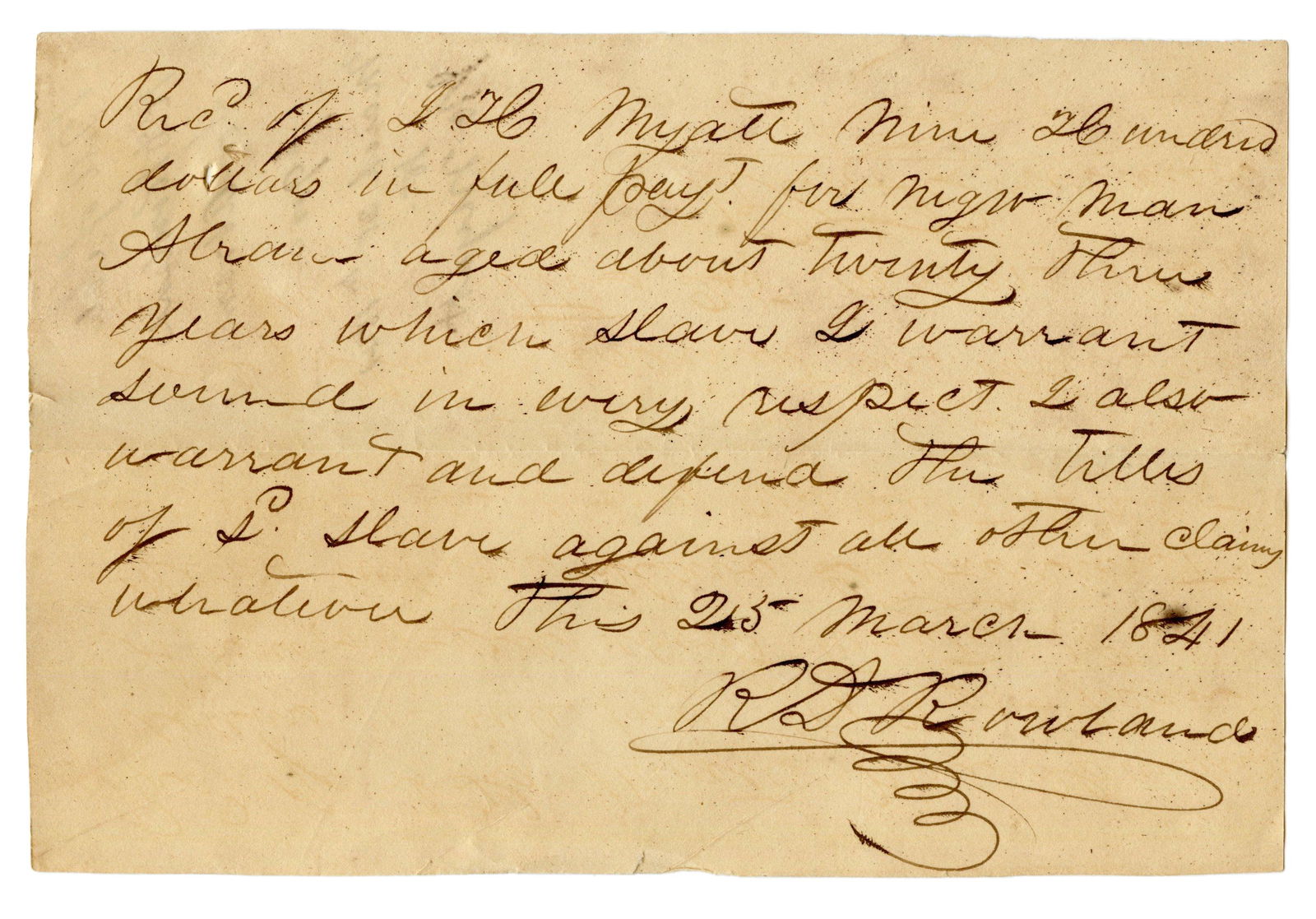 Slave Bill Myatt Plantation Marion, Alabama- Abram (1 of 2)