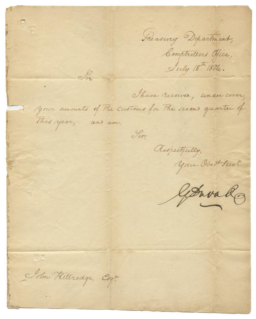 1806 Doc, Signed by Supreme Ct. Justice, Notable Figure (1 of 2)