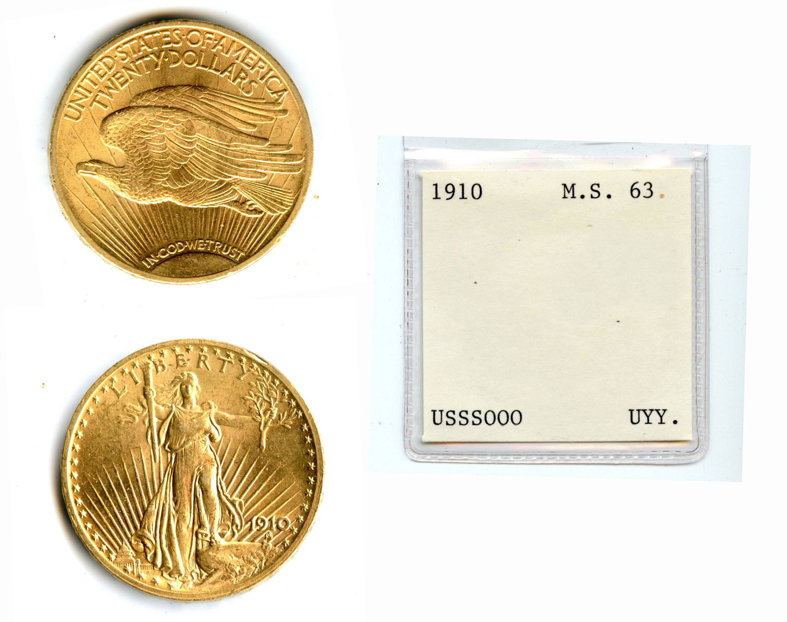 $20 Gold 1910 Saint-Gaudens' Double Eagle MS-63 (1 of 1)