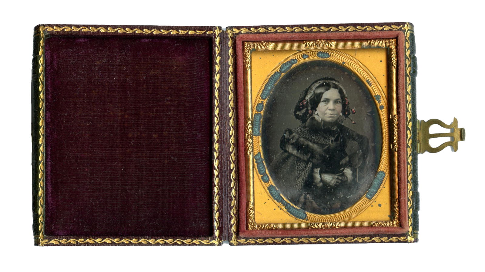 Red Colored Daguerreotype of Woman (1 of 1)