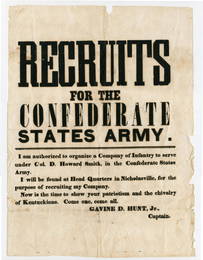 Confederate Recruitment Broadside- John H. Morgan