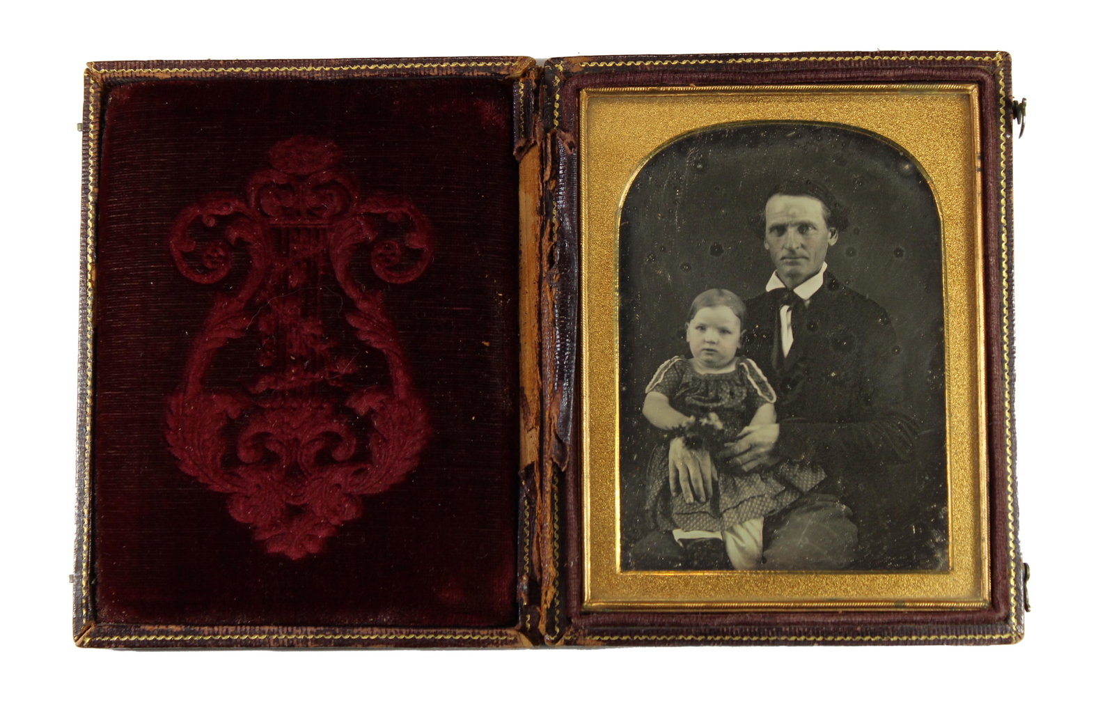 Fine Portrait of Father & Child [Daguerreotype] (1 of 1)
