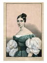 Lovely c. 1830 French Hand-Colored Lithograph