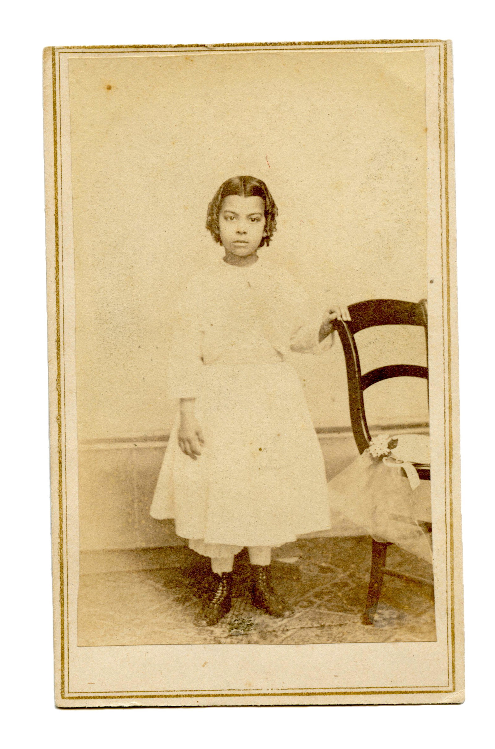 [African American] Young Girl, Cleveland OH, CDV (1 of 2)