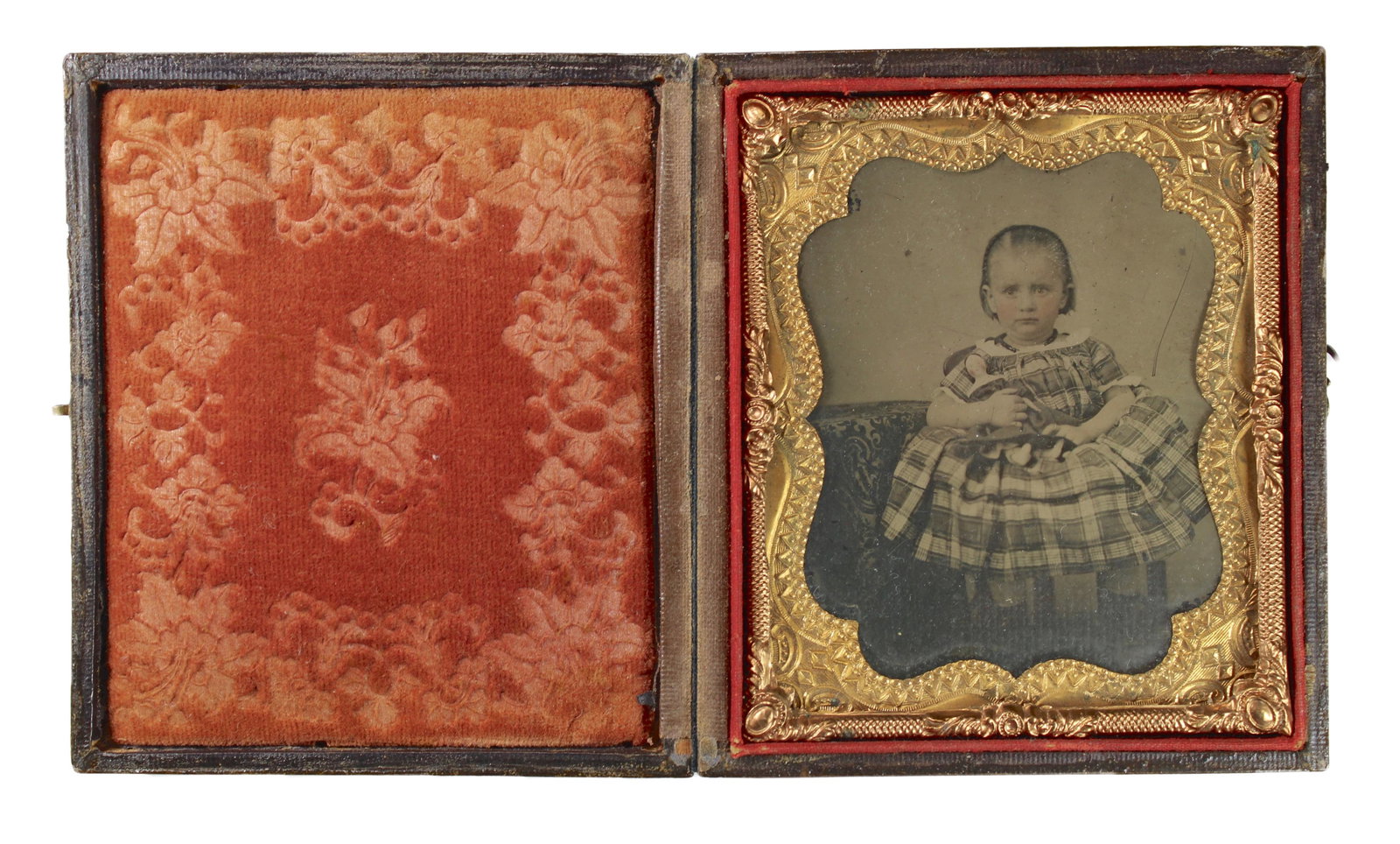 [Ambrotype] Child Clutching Doll (1 of 1)