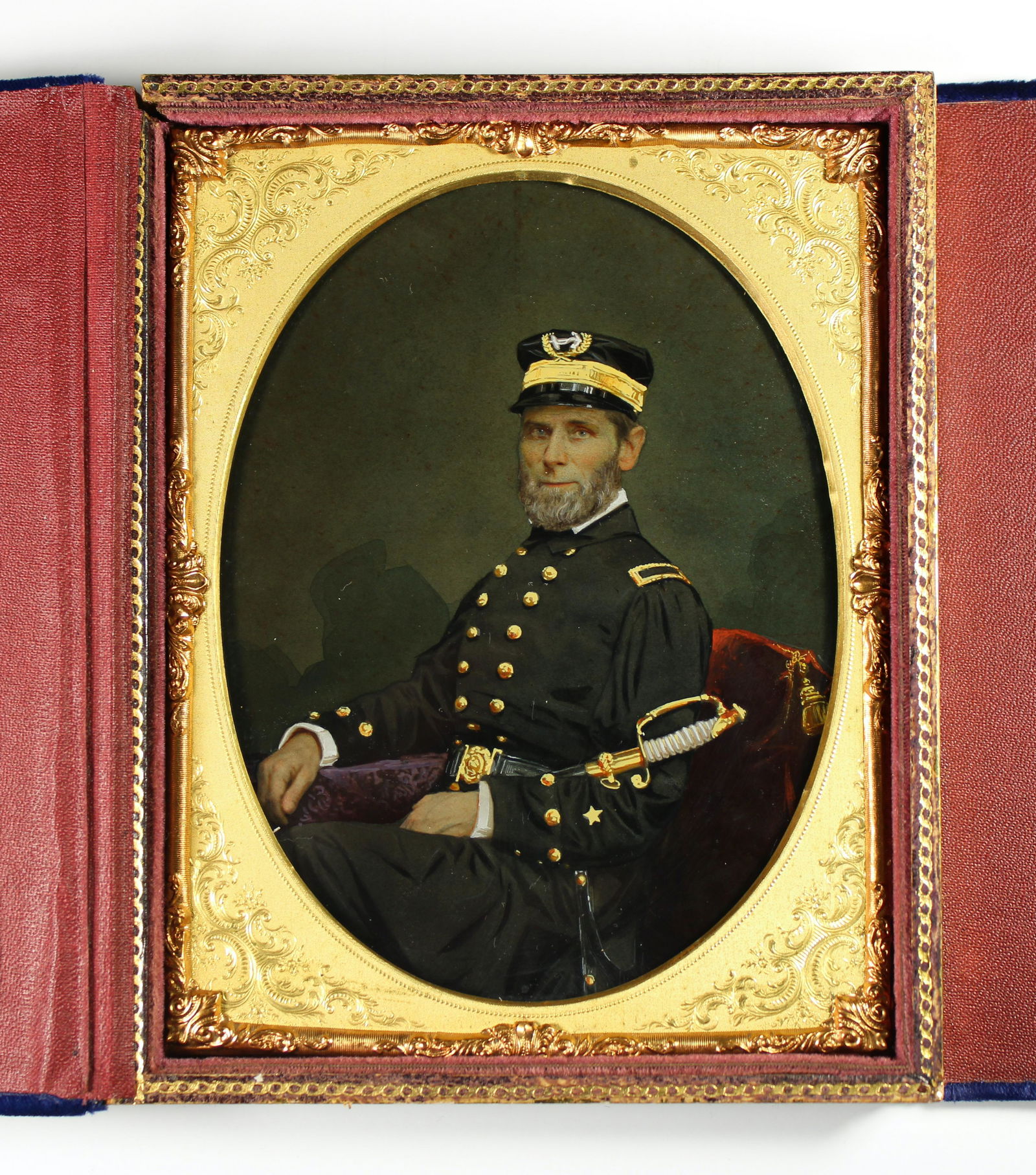 [Civil War, Ambrotype] ID’d Naval Officer  (1 of 3)