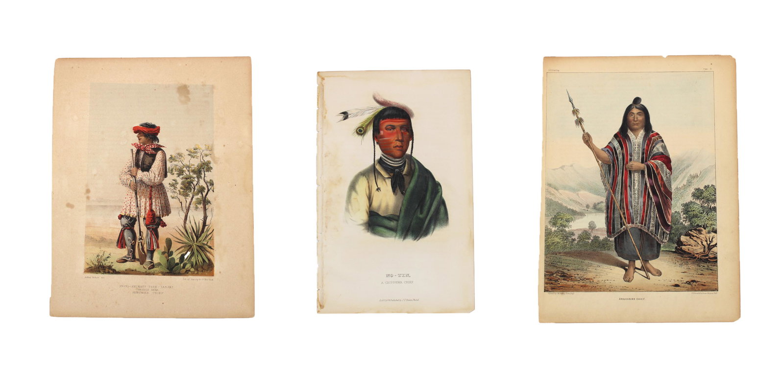 [Native American] (3) Colored Lithographs  (1 of 1)