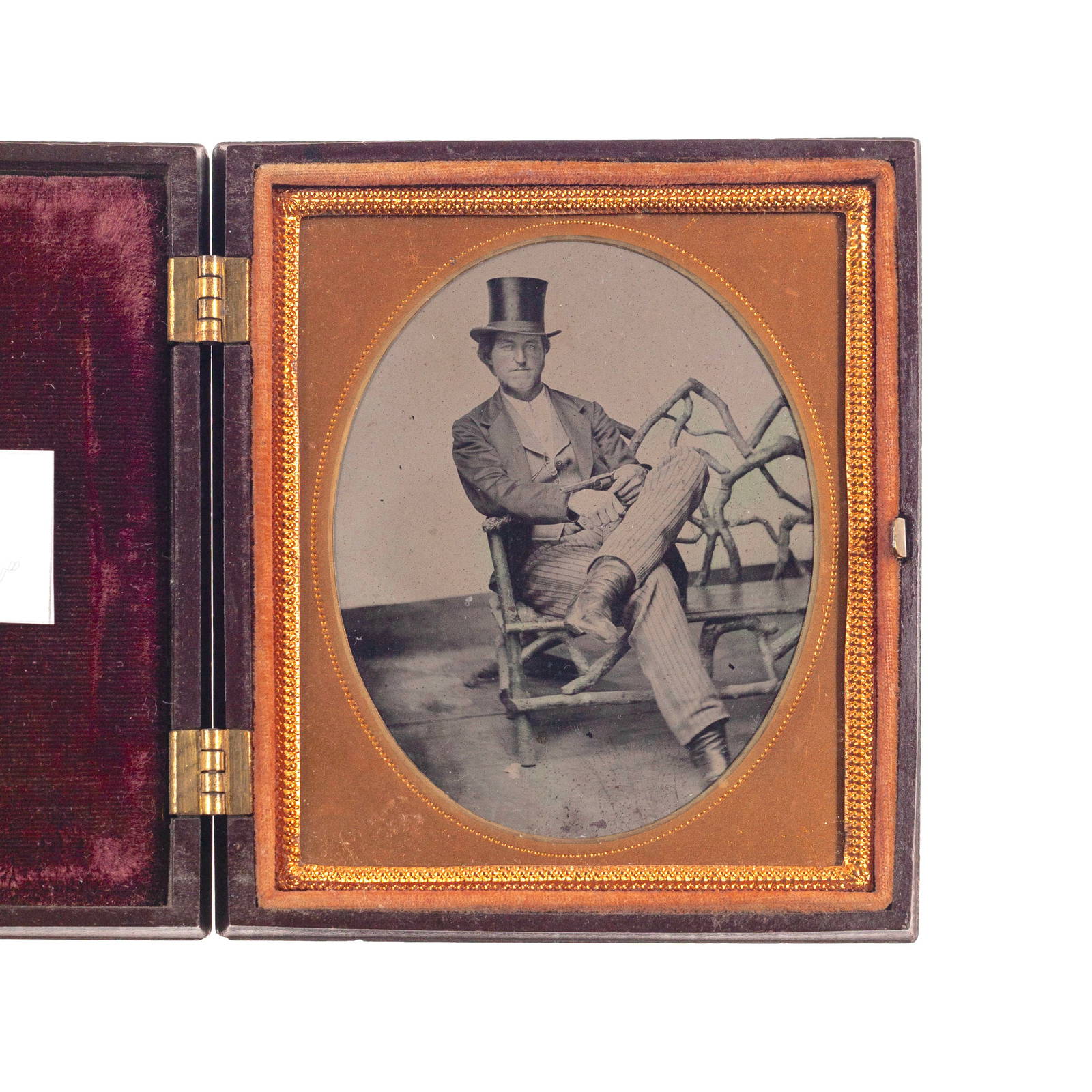Tintype Of Armed Dandy Auction