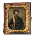 [Ambrotype] Young Soldier w/ Bowie Knife