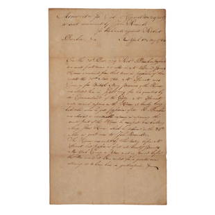 Alexander Hamilton Docketed Legal Document: DOCKETED IN THE HAND OF ALEXANDER HAMILTON. Memorandum for Col. Hamilton respect. a suit commenced by John Rosevelt for back rents against Robert Dunbar autograph document. New York, 8 May 1784. 1