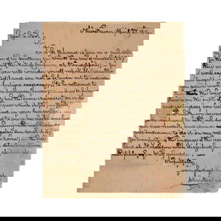 [WAR OF 1812] Firearm Procurement for War: Autograph letter signed by John Mix to General Enoch Foot. New Haven, [Connecticut], 27 April 1814. 1 page, 4to, 6 5/8 x 7 7/8 in. With integral address panel to verso. Written by John Mix