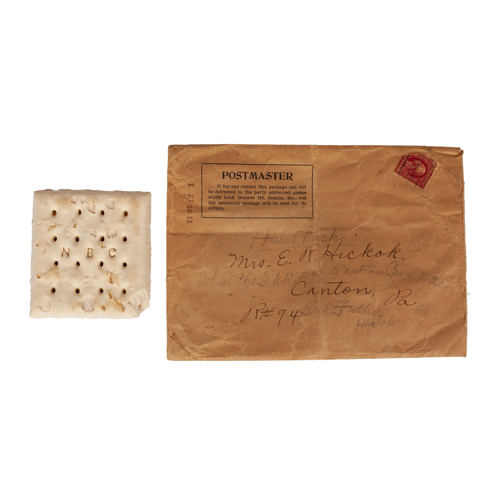 Gettysburg Reunion Hardtack w/ Period Envelope (1 of 1)