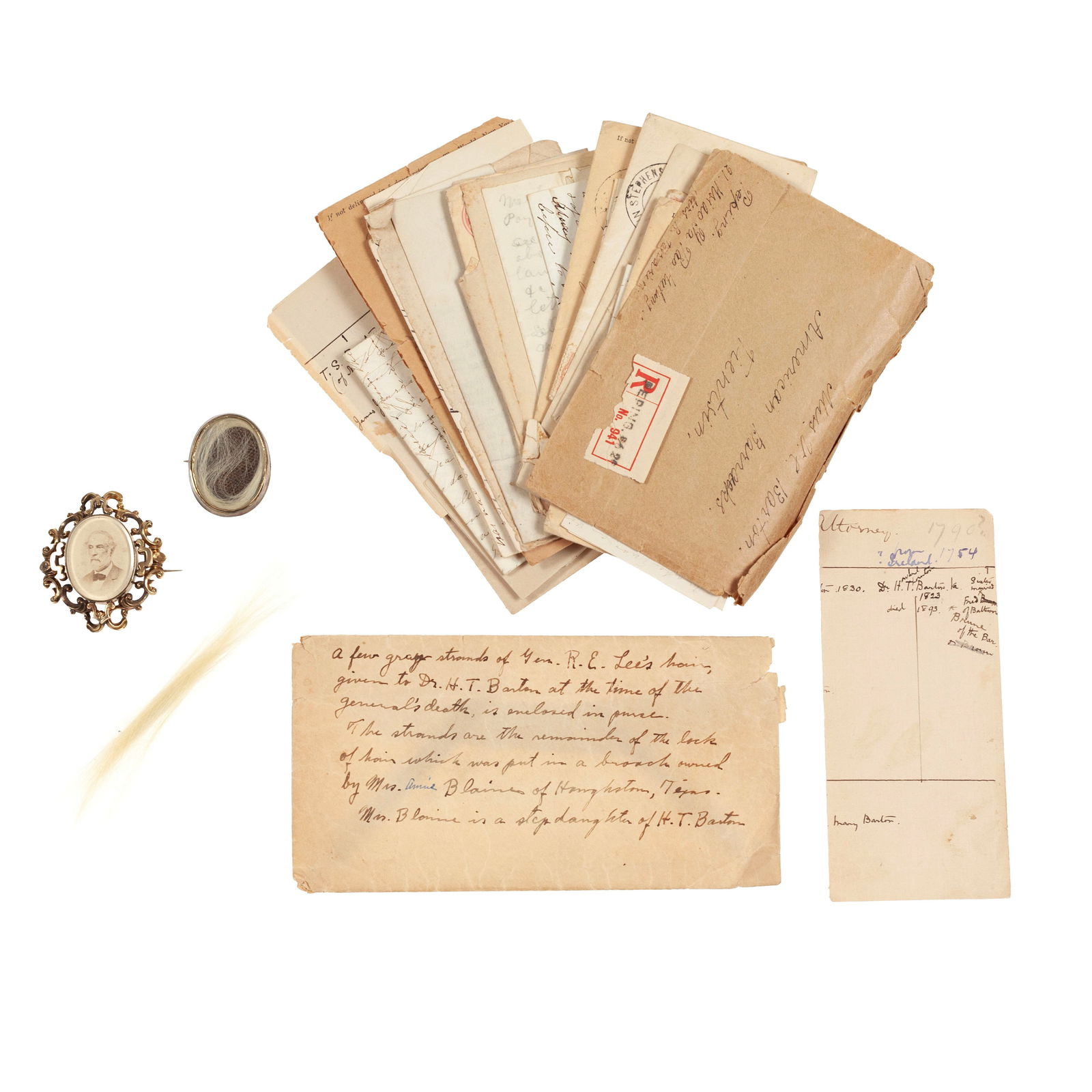 Lock of Robert E. Lee's Hair & Archive (1 of 4)
