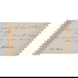 [LINCOLN] 1860 Lincoln-Signed Note from Springfield, IL