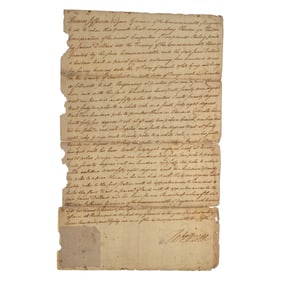 [JEFFERSON, THOMAS] 1781 Signed Document, Governor of VA