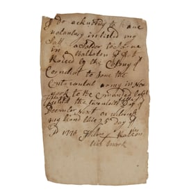 [REVOLUTIONARY WAR] Connecticut Enlistment Document