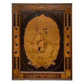 [WASHINGTON] George Washington Fine Marquetry Panel 