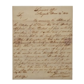 [REVOLUTIONARY WAR] Samuel Osgood 1802 ALS