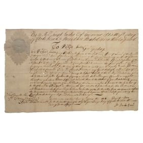 [COLONIAL AMERICA] Joseph Jenckes Document Signed