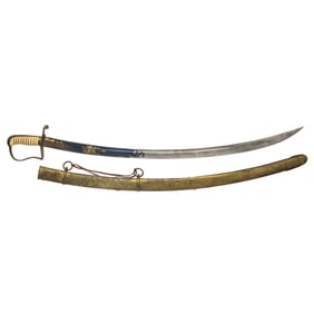 [WAR OF 1812] Artillery Officer's Bird Head Fire-Blued Sword