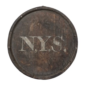 [WAR OF 1812] New York State Militia Wooden Canteen by T. Arents