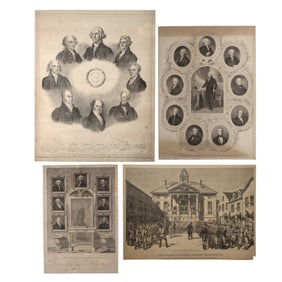 [PRESIDENTS] Early Jugate Lithographs