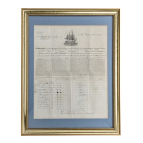 [MARITIME] "No Grog Allowed" 1843 New Orleans Port Document