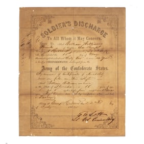 [TEXAS] 1862 Confederate Discharge