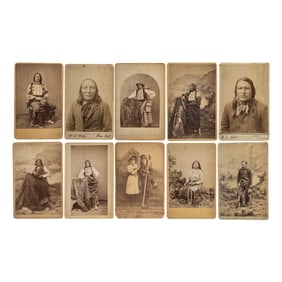 [NATIVE AMERICANS] Impressive Group of Ten (10) Native American Cabinet Cards