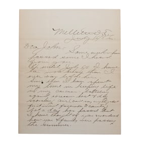 [NATIVE AMERICANS] 1886 Sioux at Ft. Bennet, Detailed Letter