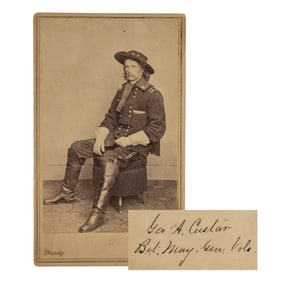 [CUSTER] Custer as Major General, Brady CDV