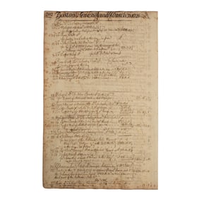 [SLAVERY] 1726 Masschusetts Slave Document