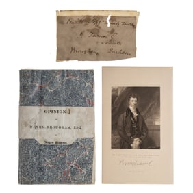 [ABOLITION] Brougham 1st Ed. Anti-Slavery Pamphlet & Free Franked Envelope