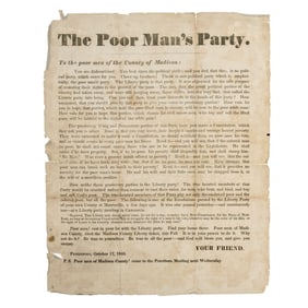 [ABOLITION] 1846 Anti-Slavery Liberty Party Broadside