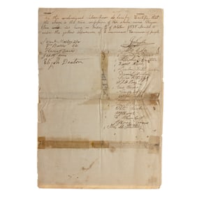 [SLAVERY] Slave Compelled to Murder, 1838 Confession Document