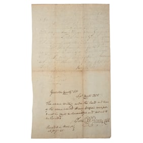 [SLAVERY] Col. Percival Butler Signed Manumission