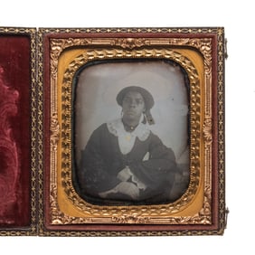 [AFRICAN AMERICANA] Daguerreotype of Young Woman