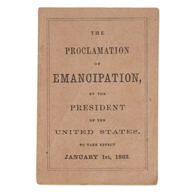 [LINCOLN] 1862 Preliminary Emancipation Proclamation Pamphlet