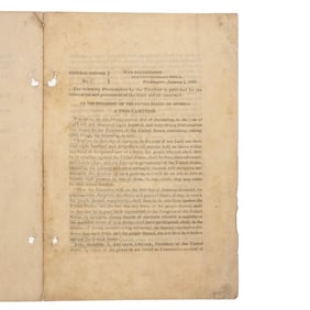 [LINCOLN] General Orders No. 1, Emancipation Proclamation