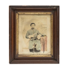 [CIVIL WAR] Black Soldier's Memorial Portrait, 1st Missouri Colored Infantry
