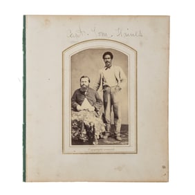 [CIVIL WAR] Paralyzed WIA Confederate Veteran and his Black Servant CDV
