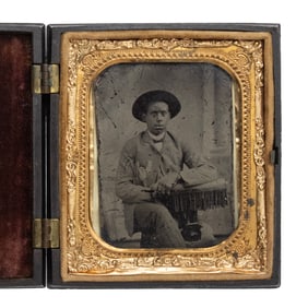 [TINTYPE] Seated African American Man