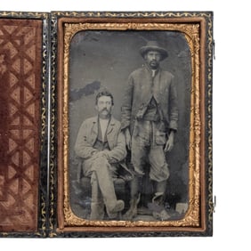 [AFRICAN AMERICANA] Early Interracial Portrait of Two Men