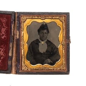 [AFRICAN AMERICANA] Early Portrait of Young Woman w/ Jewelry